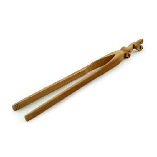 Embellished Wood Tea Tong