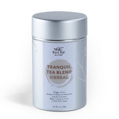 Tranquil Tea Blend Herbal Silver Tin Collection